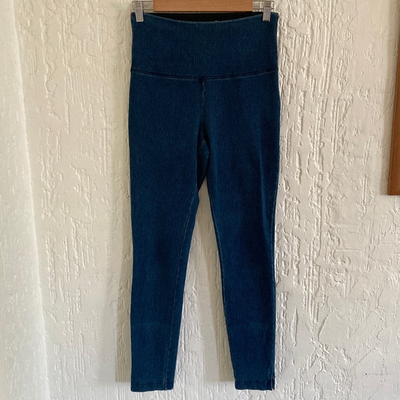 Lysse Blue Demin-looking Leggings Skinny Pants Size Small - Picture 3 of 11